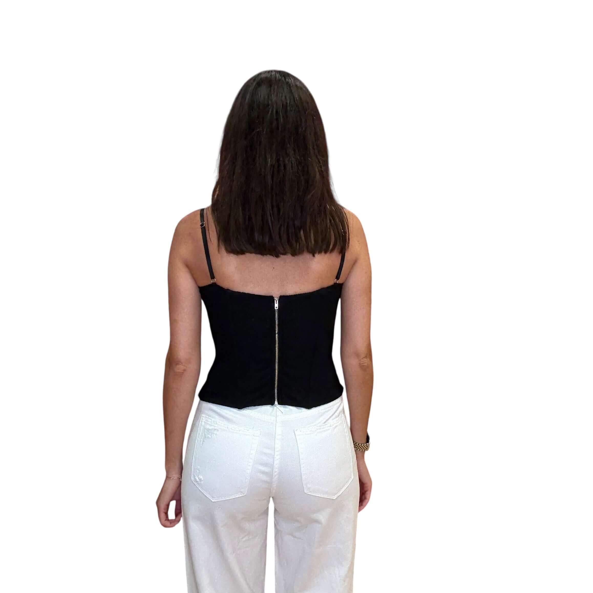 Black Lace Ribbon Bustier – Alicia DiMichele Boutique