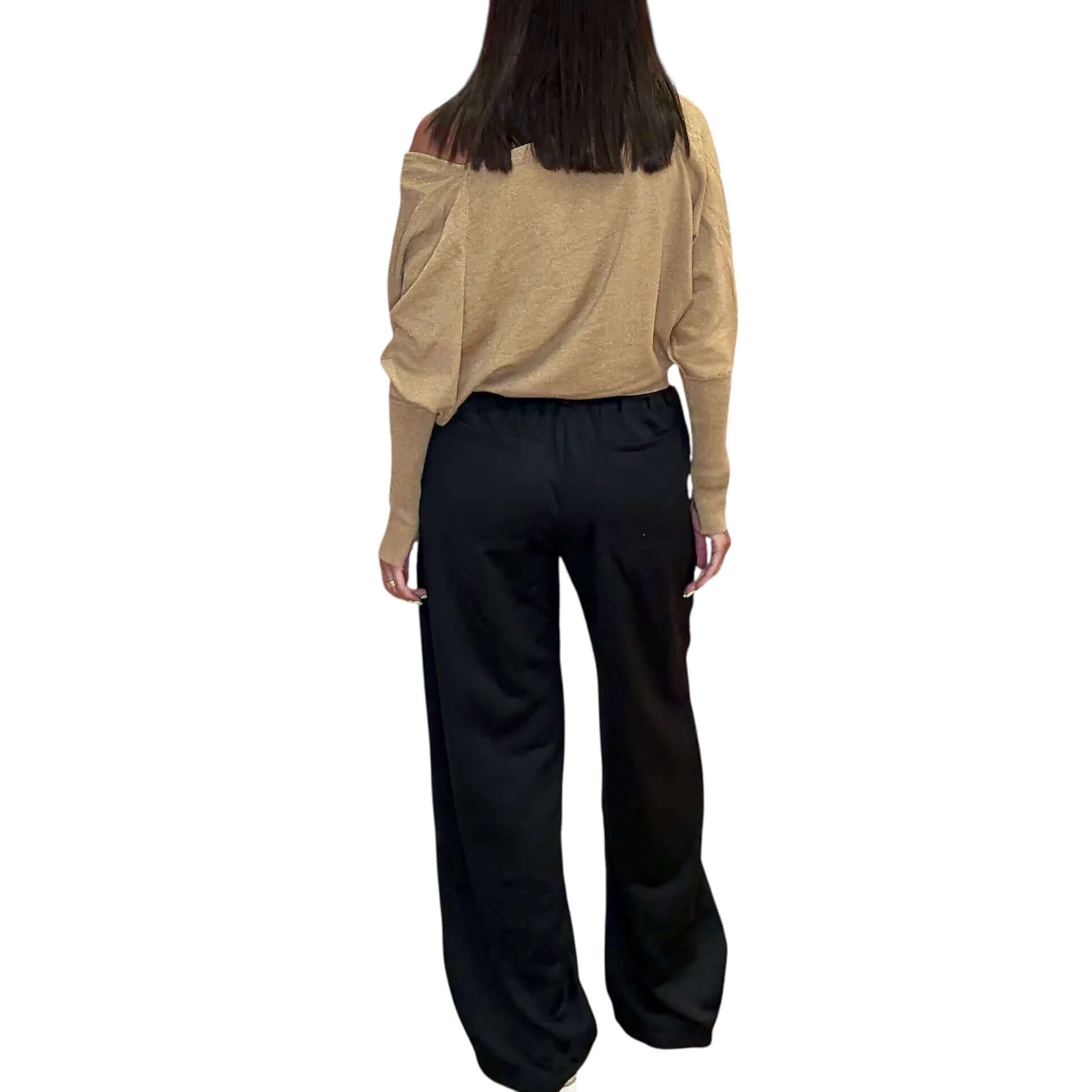 Luxe Drape Knit Sweatpants - Black – Alicia DiMichele Boutique