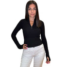 Black Half-Zip Top – Alicia DiMichele Boutique