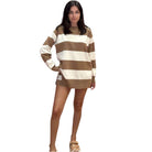 Striped Knit Sweater and Shorts Set - Tan – Alicia DiMichele Boutique
