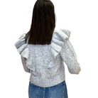 Grey Ruffled Knit Cardigan – Alicia DiMichele Boutique