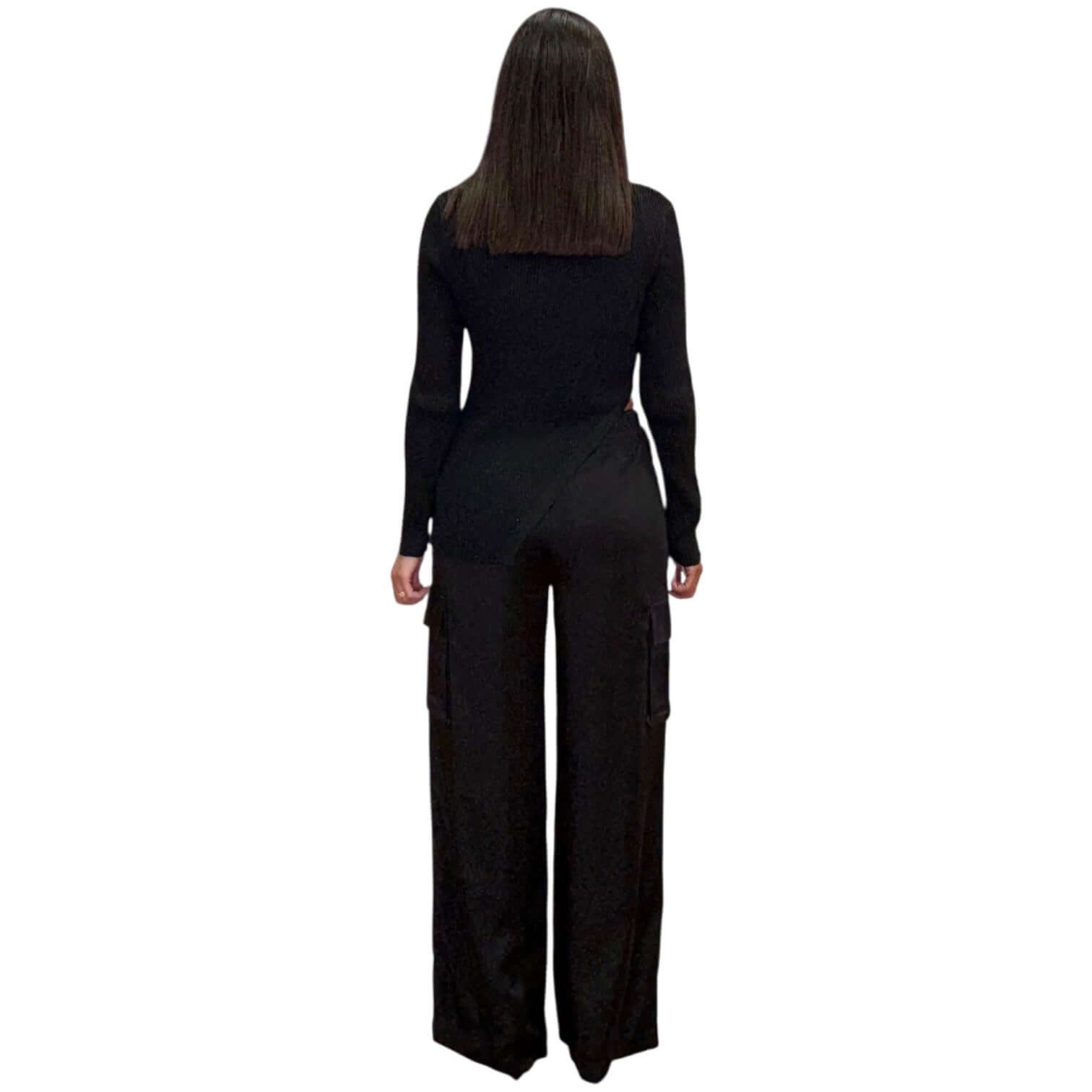 Black Satin Cargo Pants – Alicia DiMichele Boutique