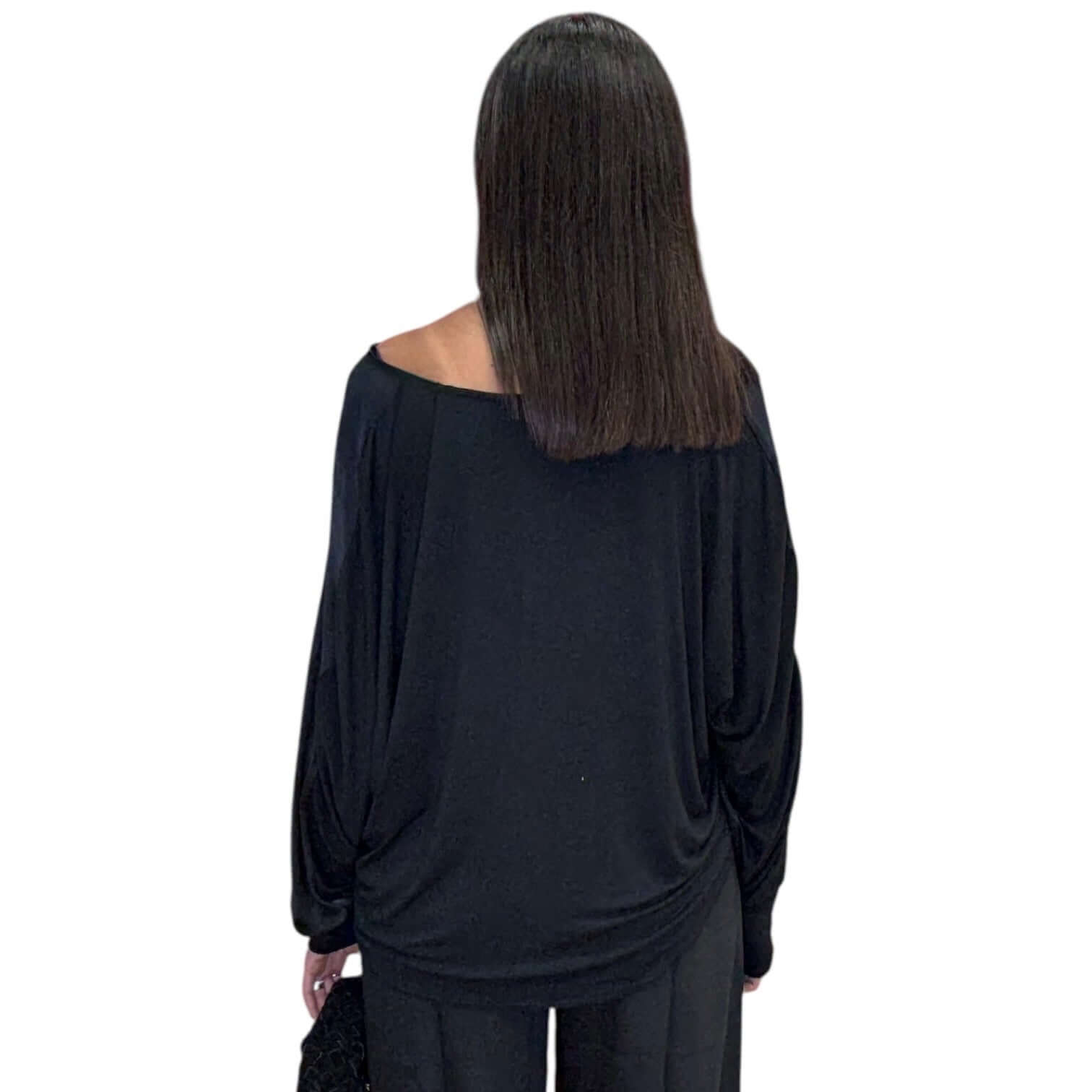 Black Italian Satin Blouse – Alicia DiMichele Boutique