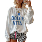 La Dolce Vita Graphic Sweatshirt – Alicia DiMichele Boutique