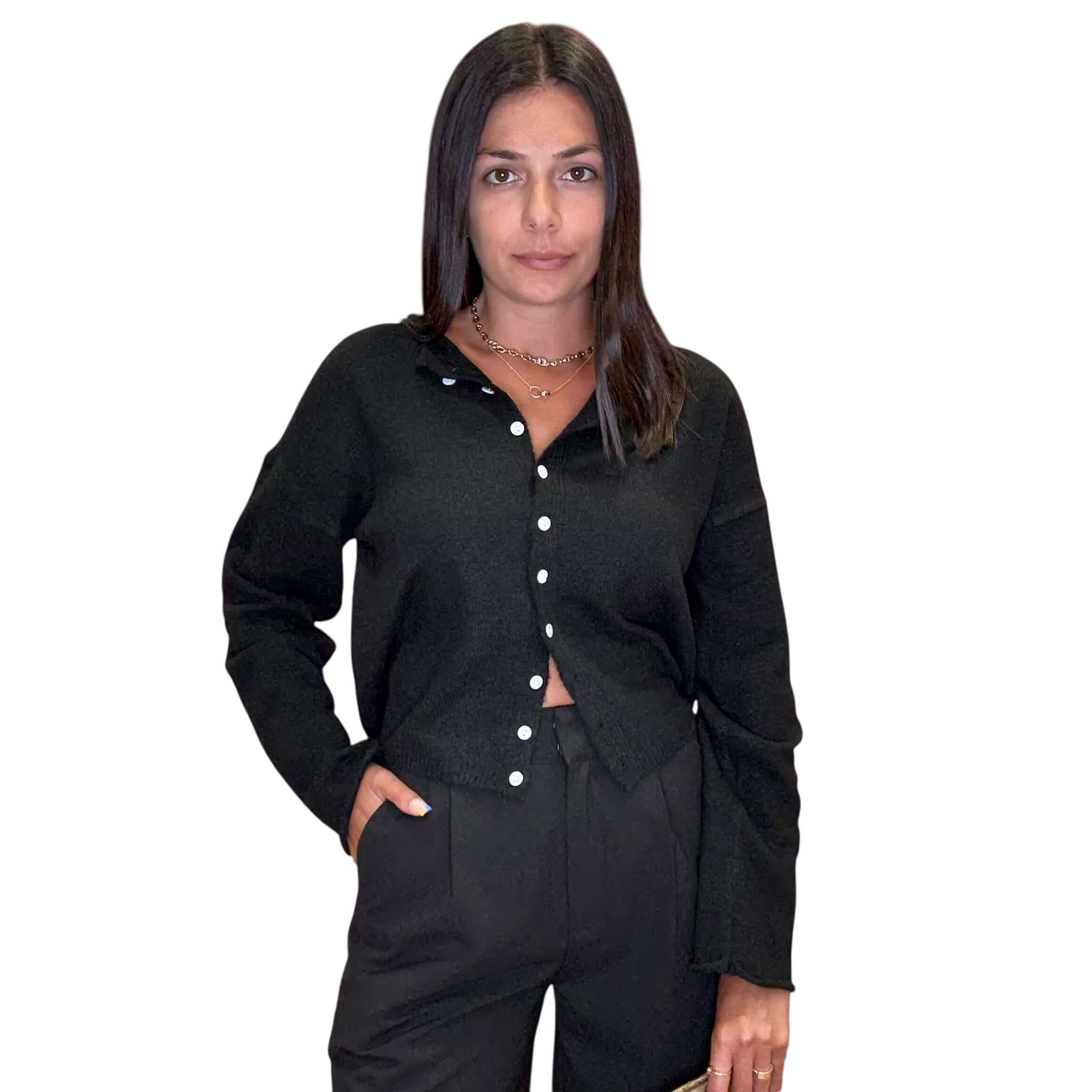 Everyday Ease Cardigan - Black – Alicia DiMichele Boutique