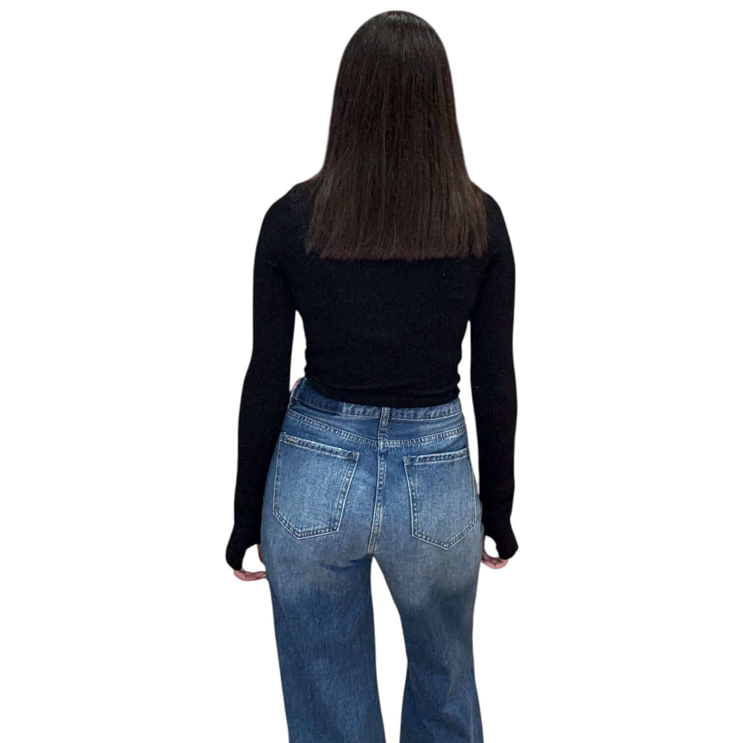 Luxe Ribbed Crop Top - Black – Alicia DiMichele Boutique