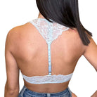 Lace Halter Bralette - Blue – Alicia DiMichele Boutique