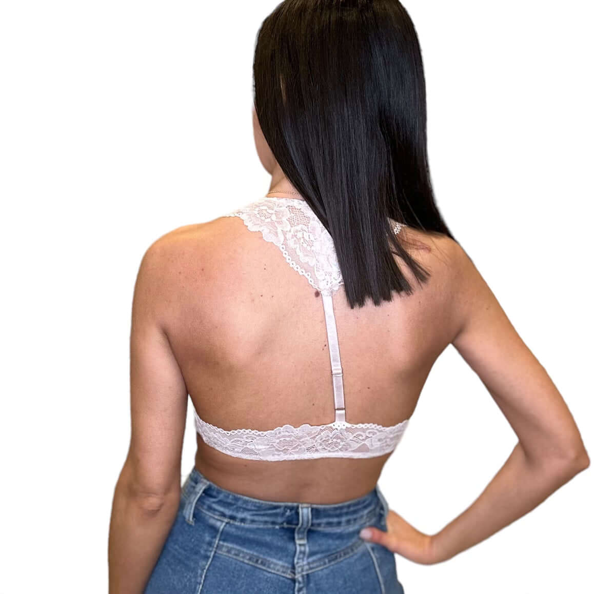 Lace Halter Bralette - Pink – Alicia DiMichele Boutique