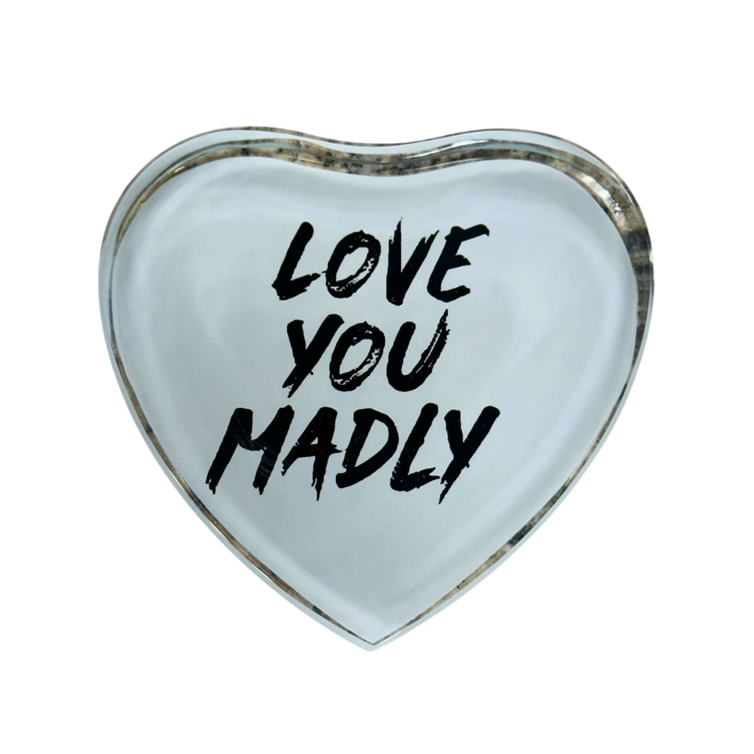 Love You Madly Crystal Heart Paperweight – Alicia DiMichele Boutique