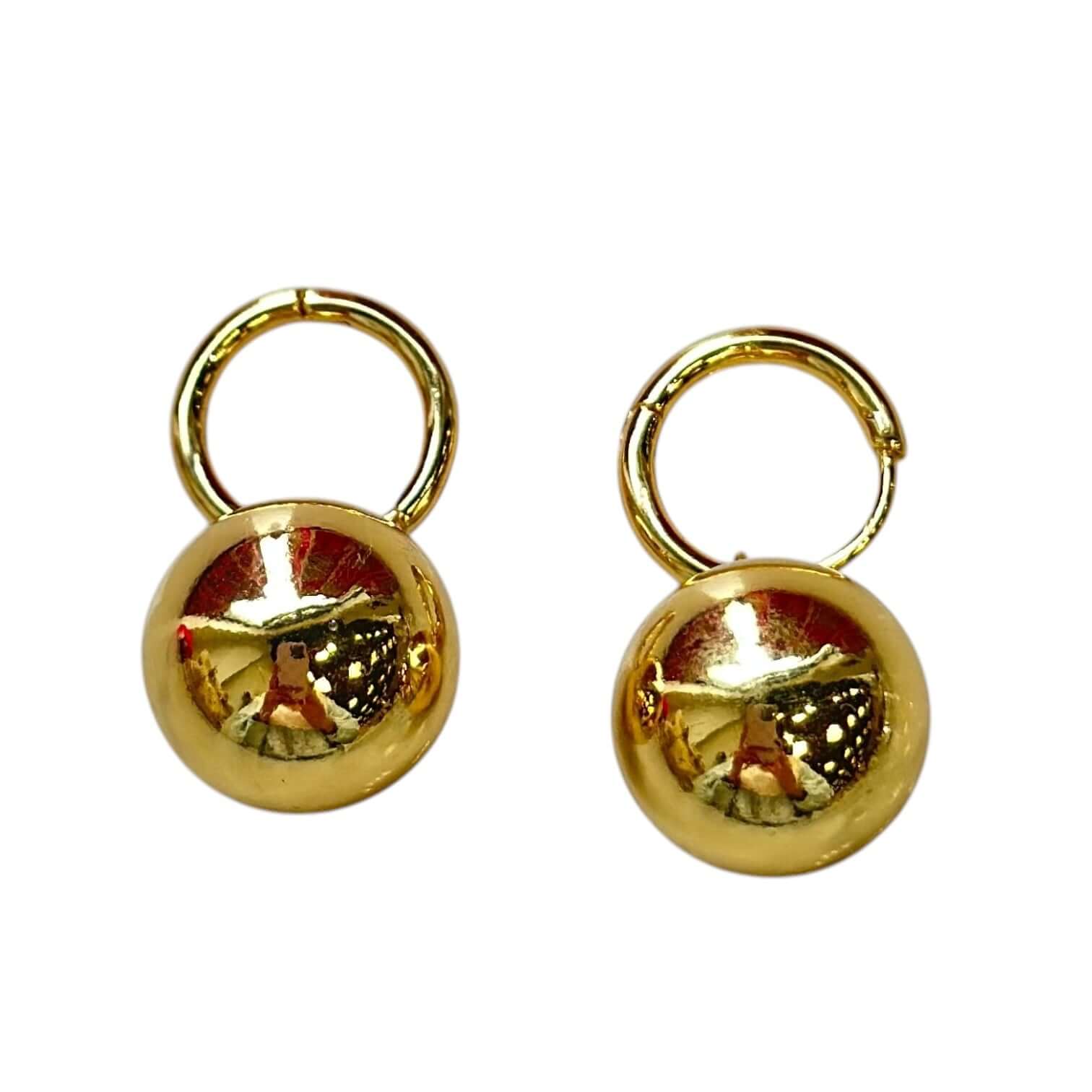 Gold Dip Ball Hoop Earrings – Alicia DiMichele Boutique