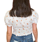 Peach Blossom Puff Sleeve Top – Alicia DiMichele Boutique