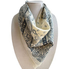 Classic Paisley Bandana Scarf – White – Alicia DiMichele Boutique