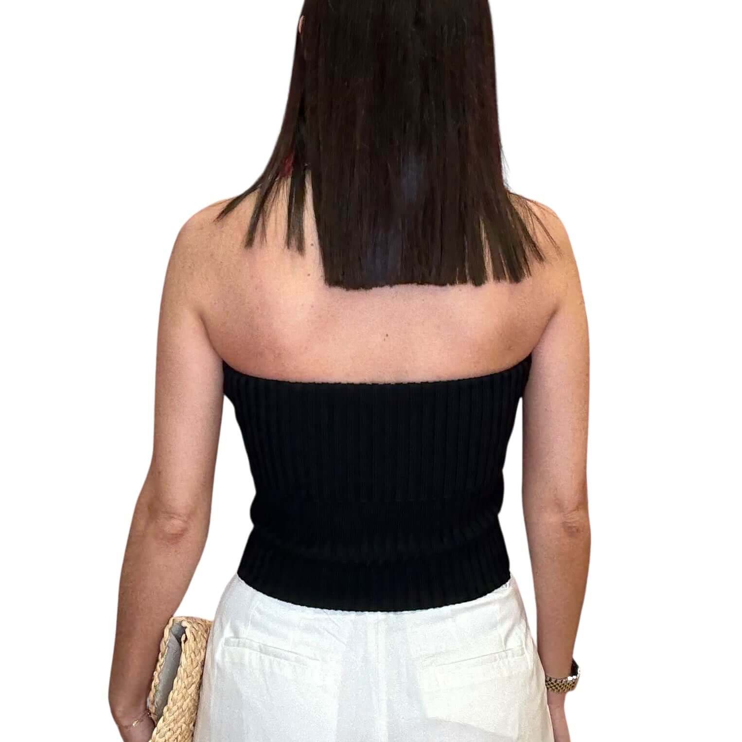 Shoreline Stretch Ribbed Tube Top - Black – Alicia DiMichele Boutique