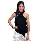 Twist Noir Halter Top – Alicia DiMichele Boutique