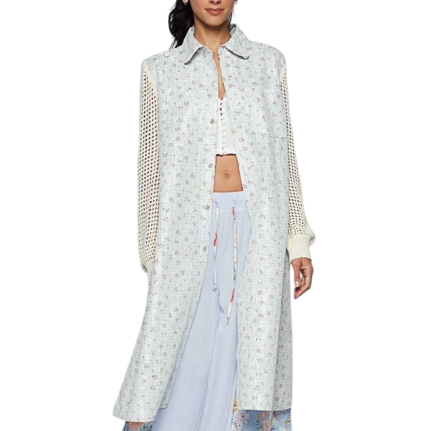 Longline Floral Crochet Jacket – Alicia DiMichele Boutique