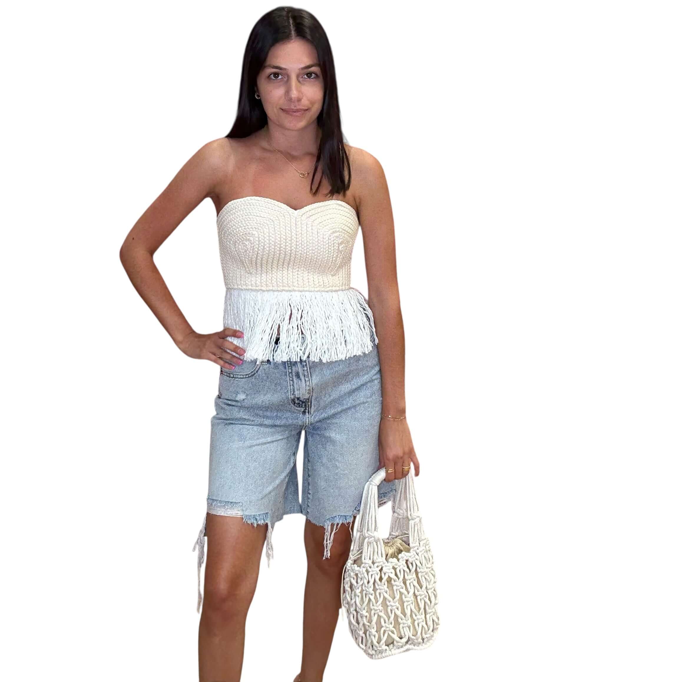 Crochet Strapless Top – Alicia DiMichele Boutique