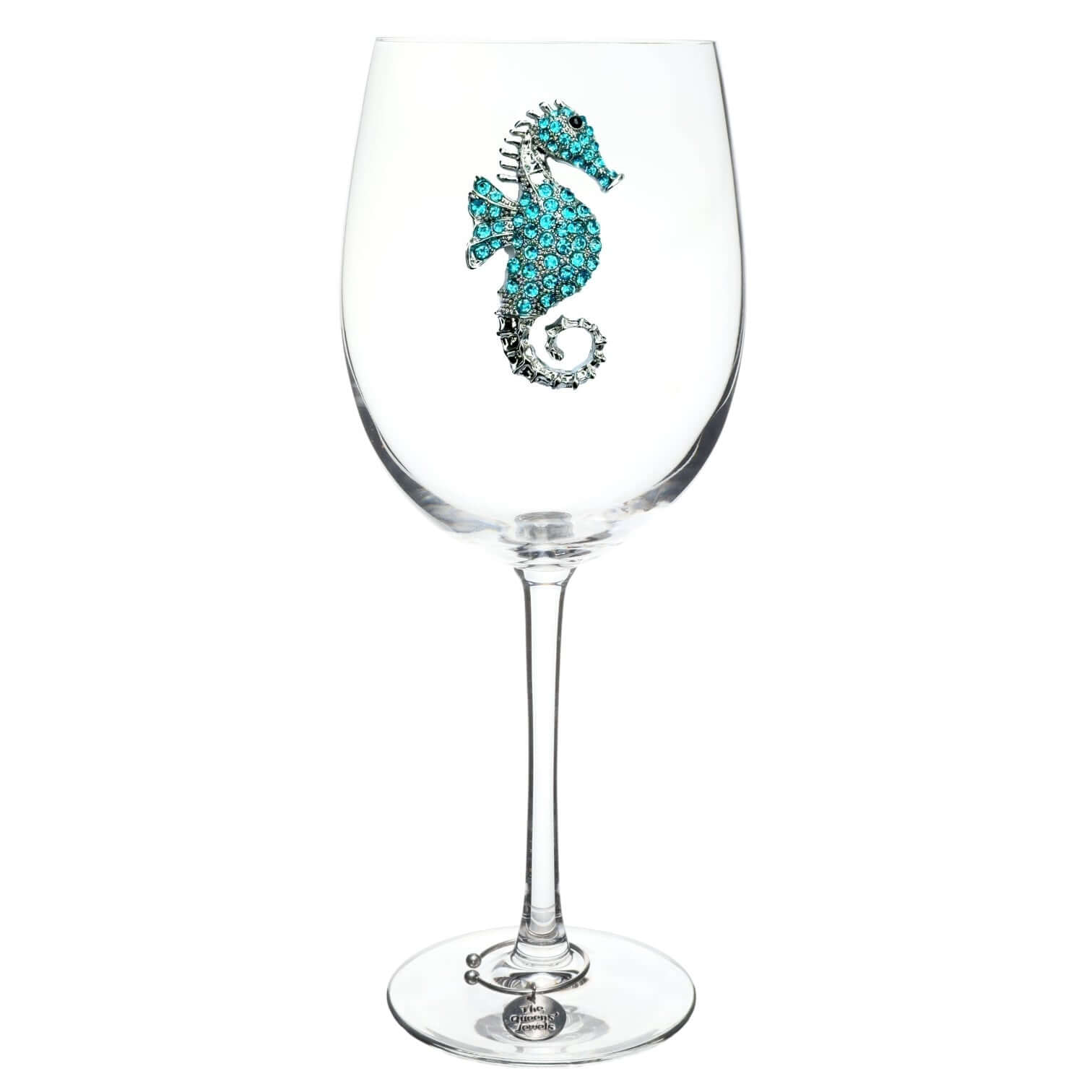 Blue Seahorse Stemmed Wine Glass – Alicia DiMichele Boutique