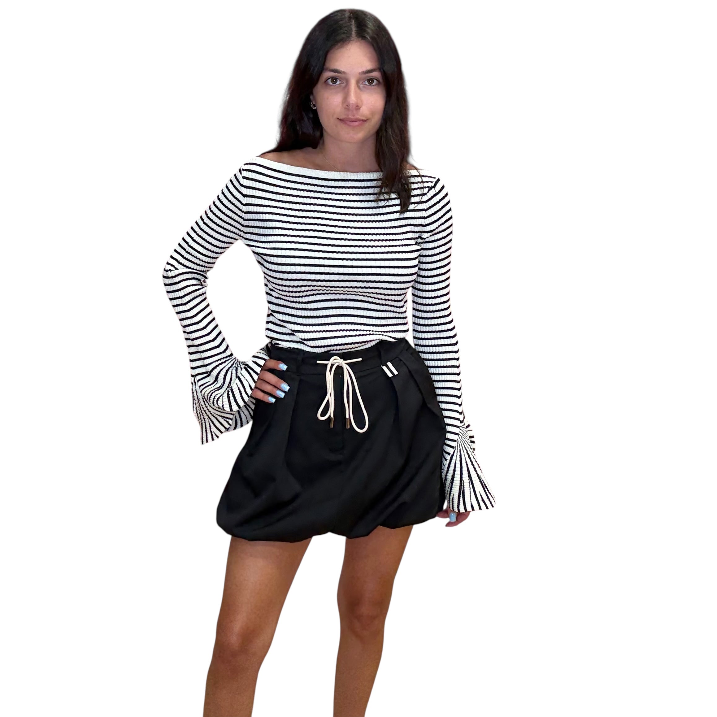 Bell Sleeve Striped Sweater – Alicia DiMichele Boutique