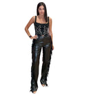 Faux Leather Fringe Pants – Alicia DiMichele Boutique