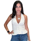 Champagne Chiffon Halter Top – Alicia DiMichele Boutique