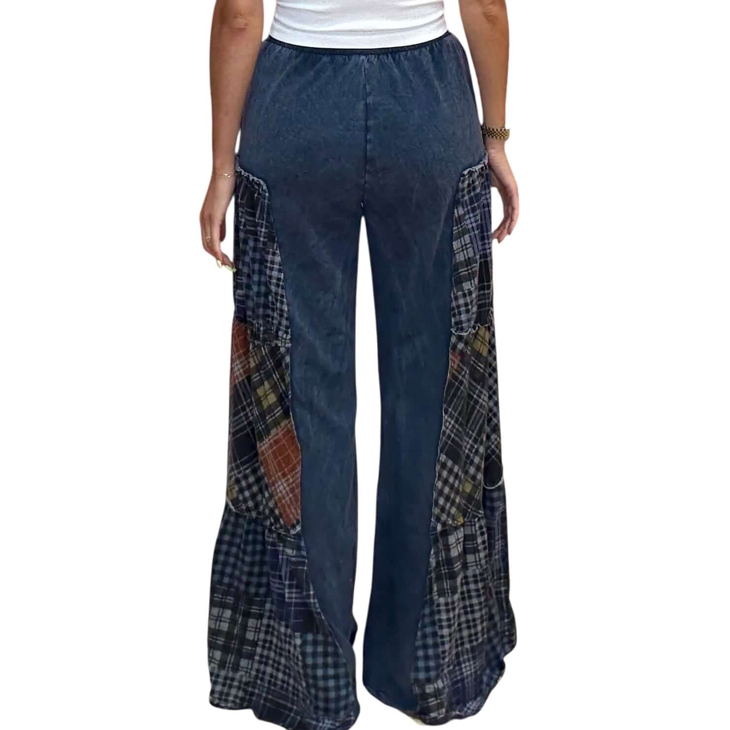 Navy Plaid Parade Flare Pants – Alicia DiMichele Boutique