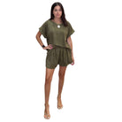 Luxe Suede Shorts Set - Olive – Alicia DiMichele Boutique