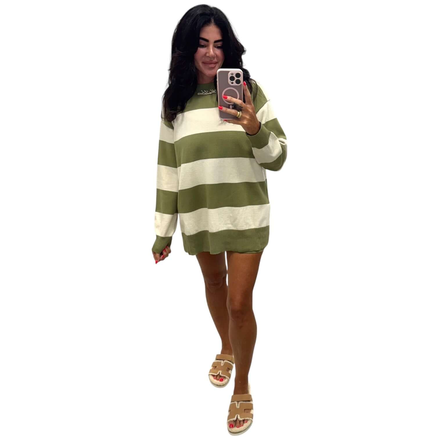 Striped Knit Sweater and Shorts Set - Pickle – Alicia DiMichele Boutique