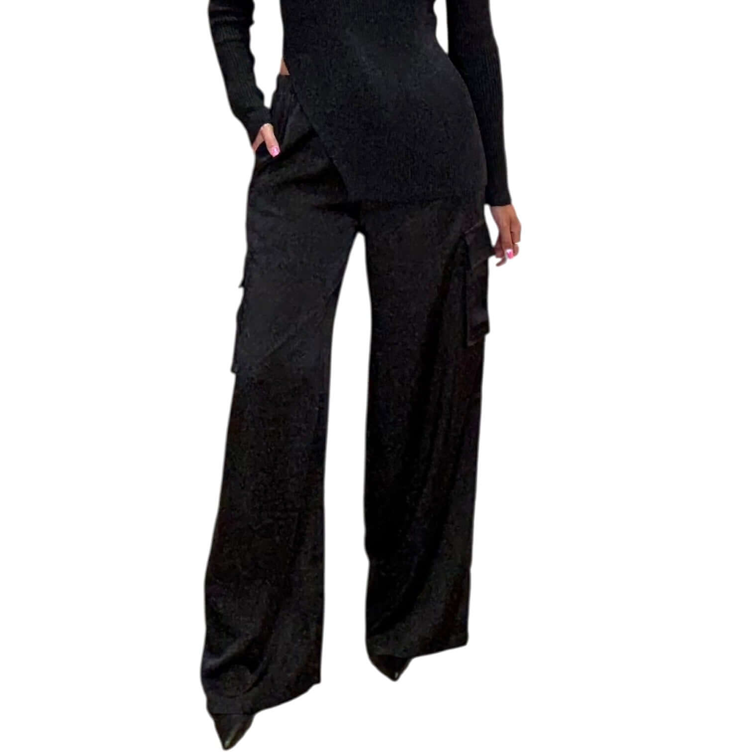 Black Satin Cargo Pants – Alicia DiMichele Boutique