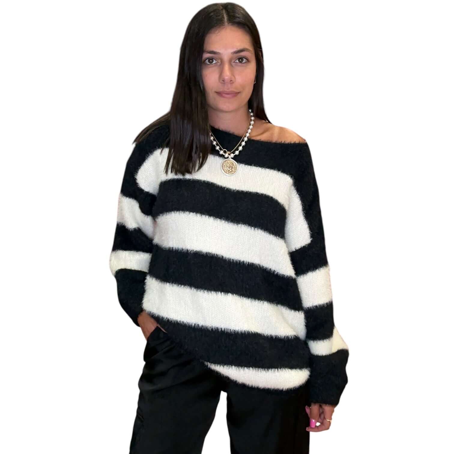 Bold & Cozy Striped Sweater – Alicia DiMichele Boutique