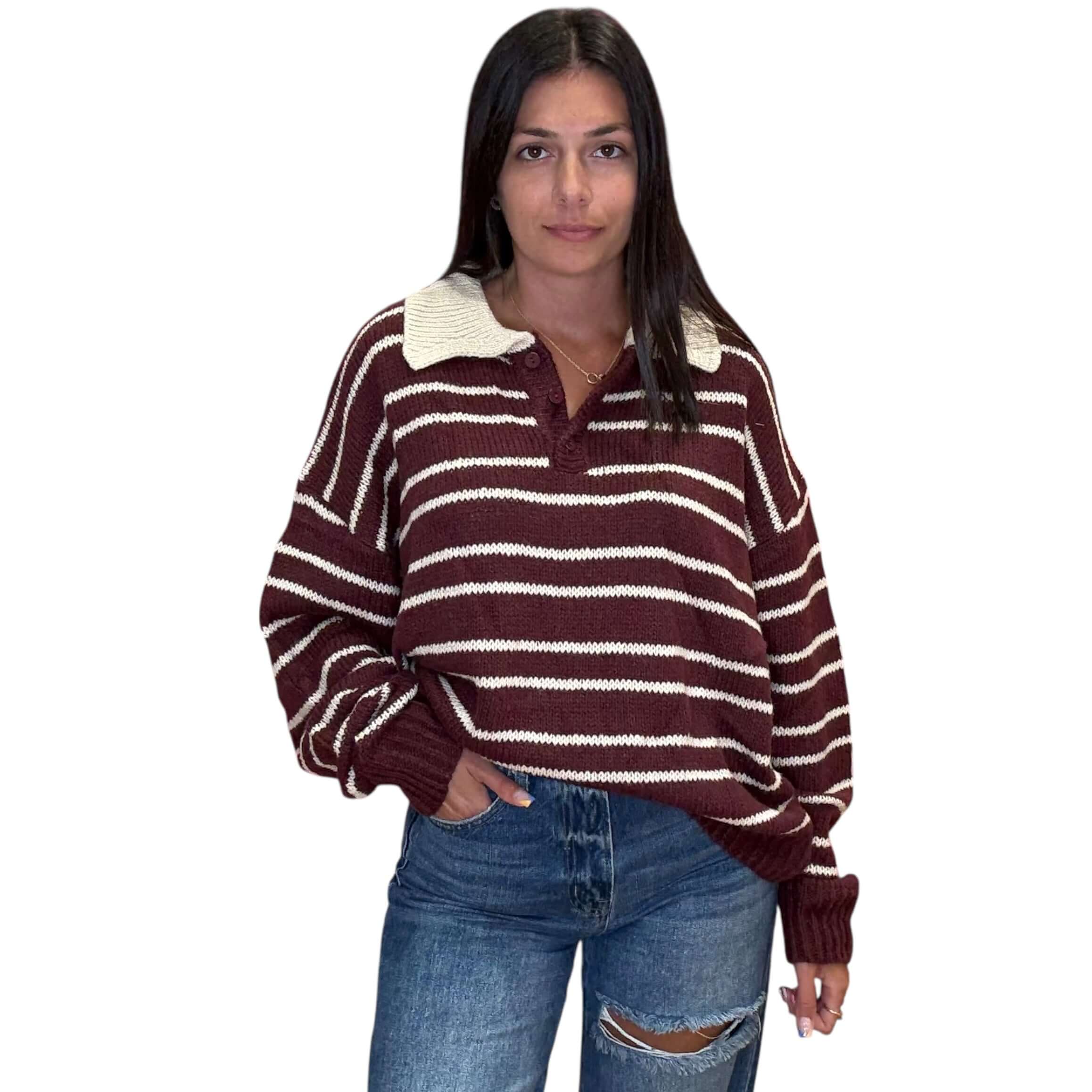 Varsity Stripe Sweater – Alicia DiMichele Boutique