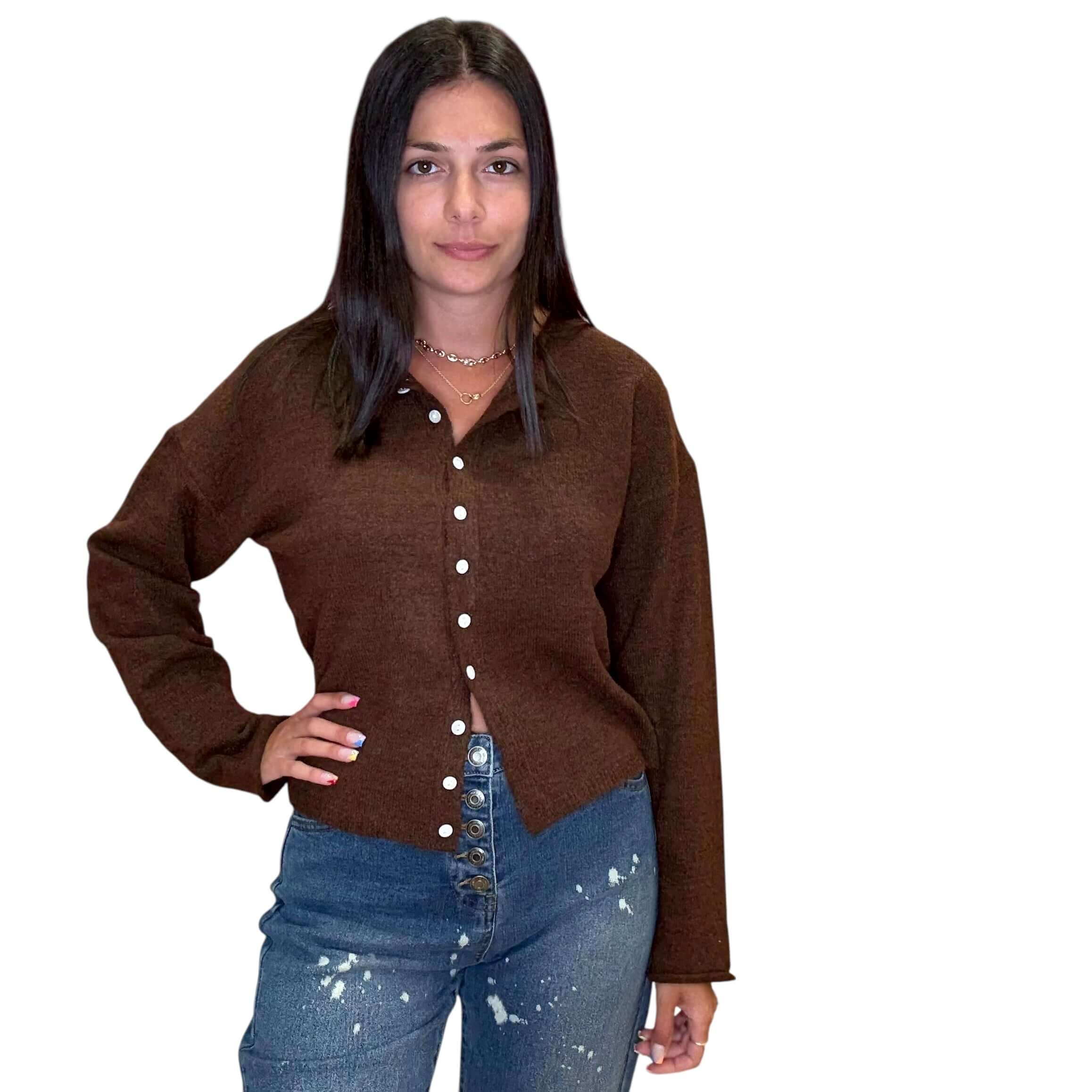 Everyday Ease Cardigan - Chocolate – Alicia DiMichele Boutique