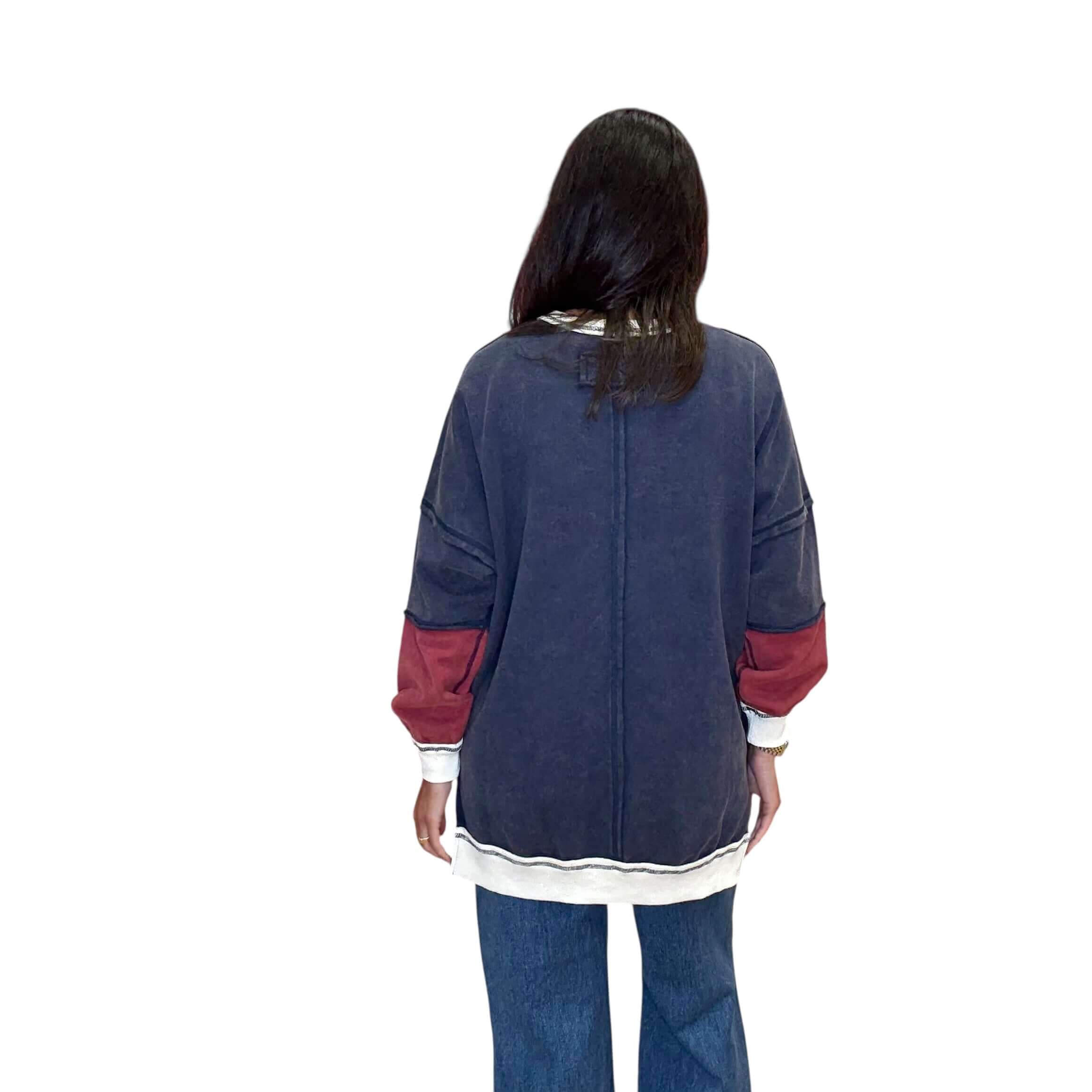 Color Block Stripe Sweatshirt – Alicia DiMichele Boutique