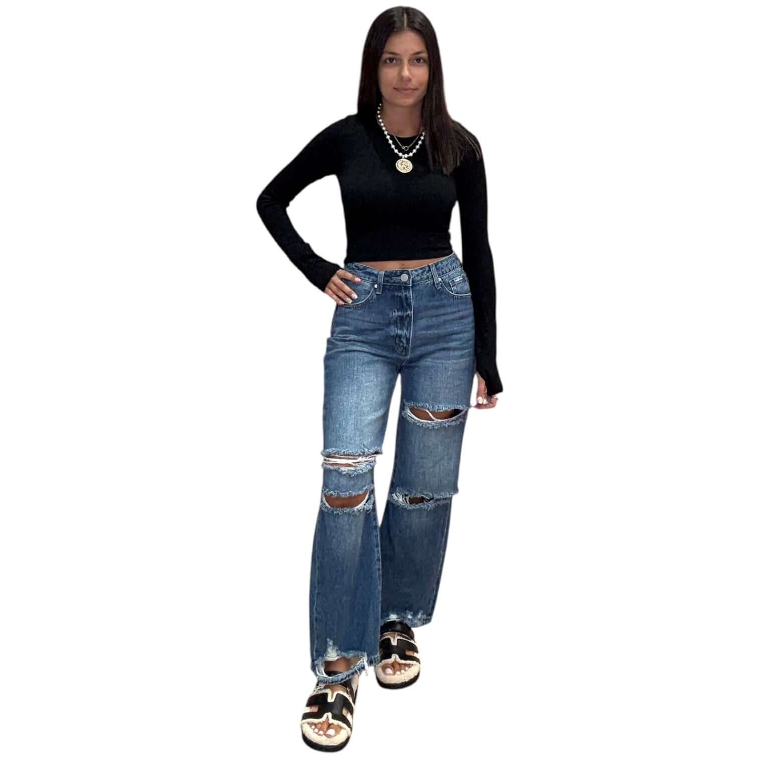 Luxe Ribbed Crop Top - Black – Alicia DiMichele Boutique