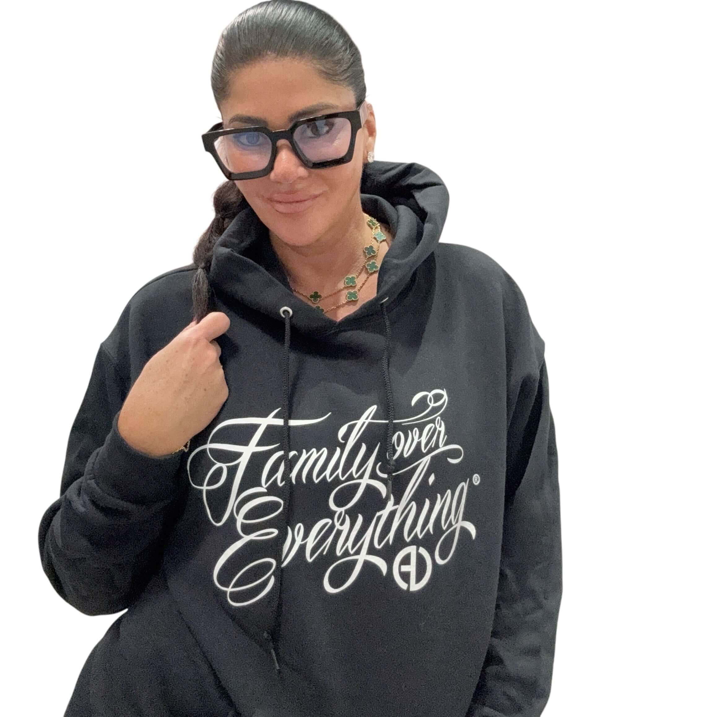 Family Over Everything® Hoodie - Black – Alicia DiMichele Boutique