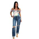 Rosette Bodysuit - Blur Pansy – Alicia DiMichele Boutique