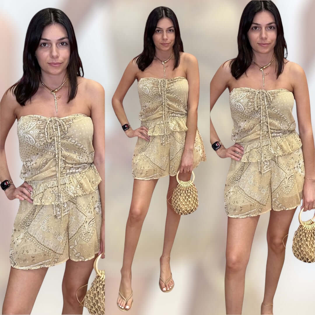 Bandana Halter Top Romper – Alicia DiMichele Boutique