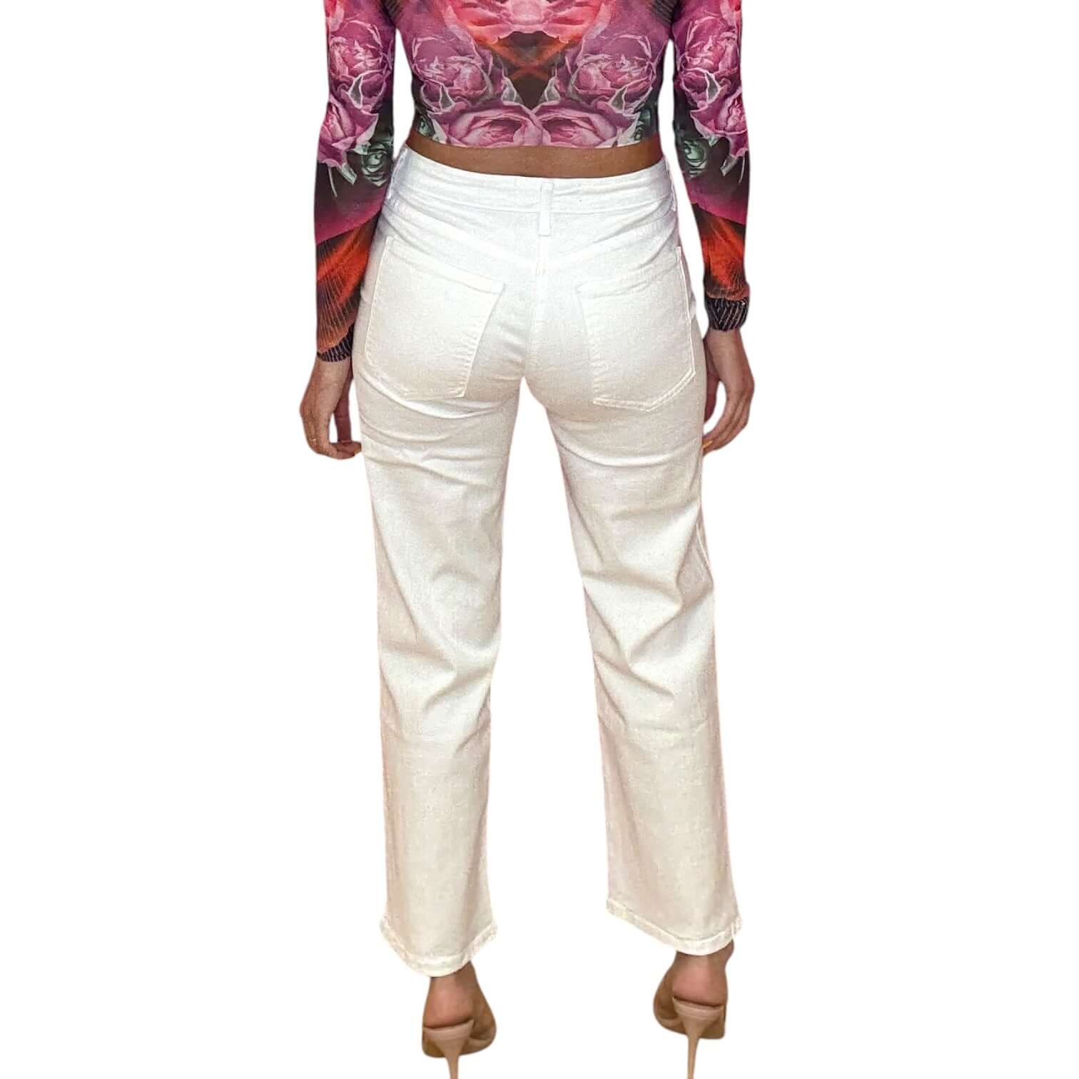 Optic White Utility Pocket Straight Jean – Alicia DiMichele Boutique