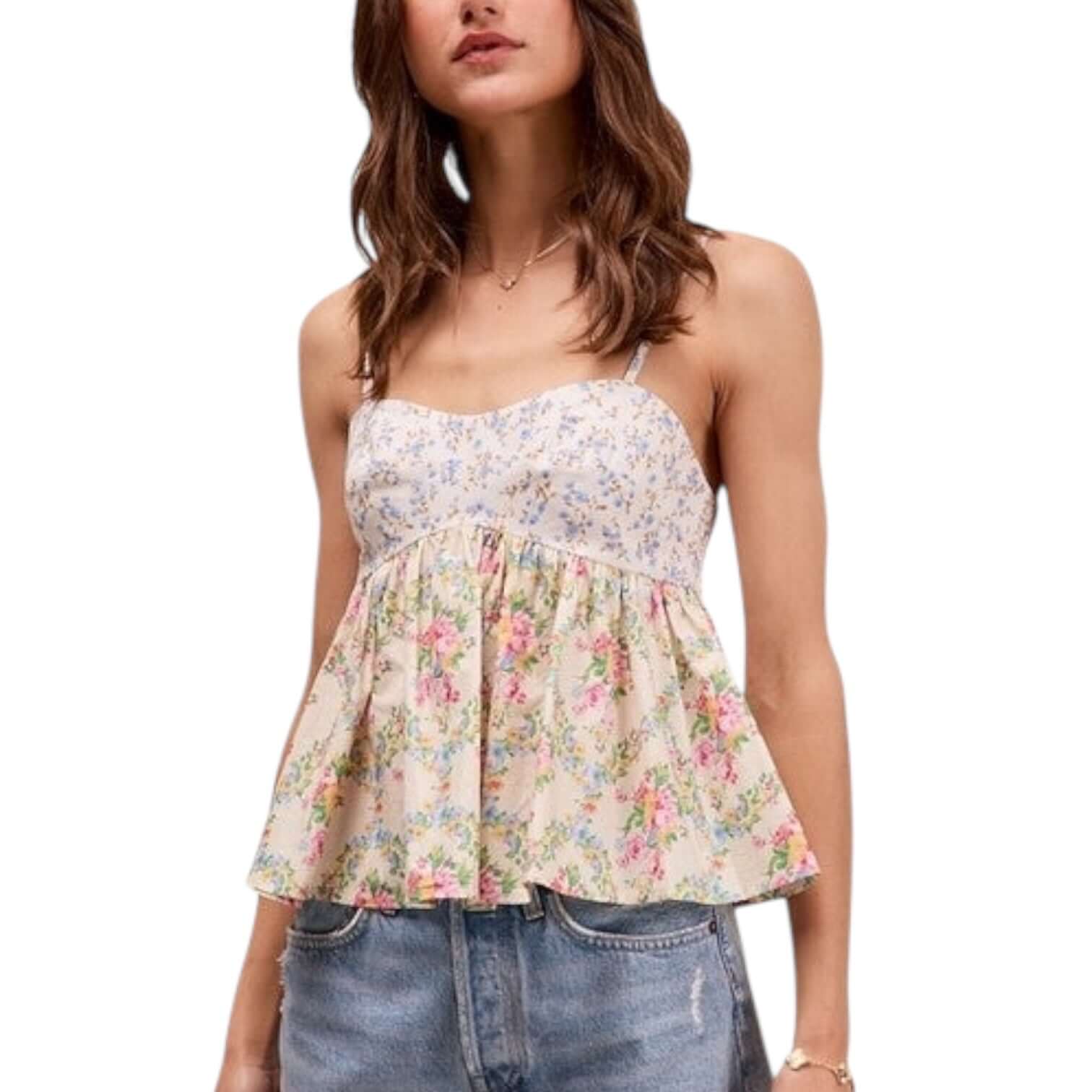 Peach Petals Peplum Top – Alicia DiMichele Boutique