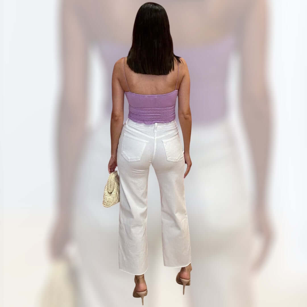 Optic White Crop Jeans – Alicia DiMichele Boutique