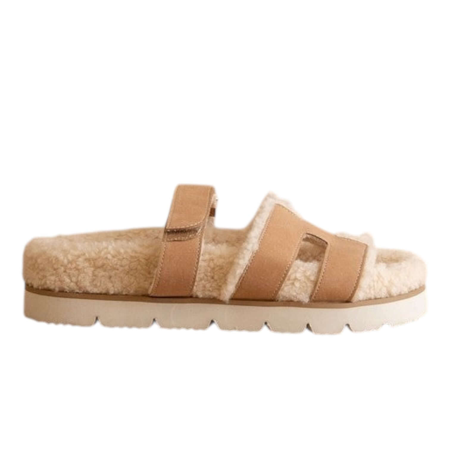 The Après Cloud Faux Shearling Sandals - Camel – Alicia DiMichele Boutique