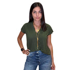 Dolman V Neck Tee - Hunter – Alicia DiMichele Boutique
