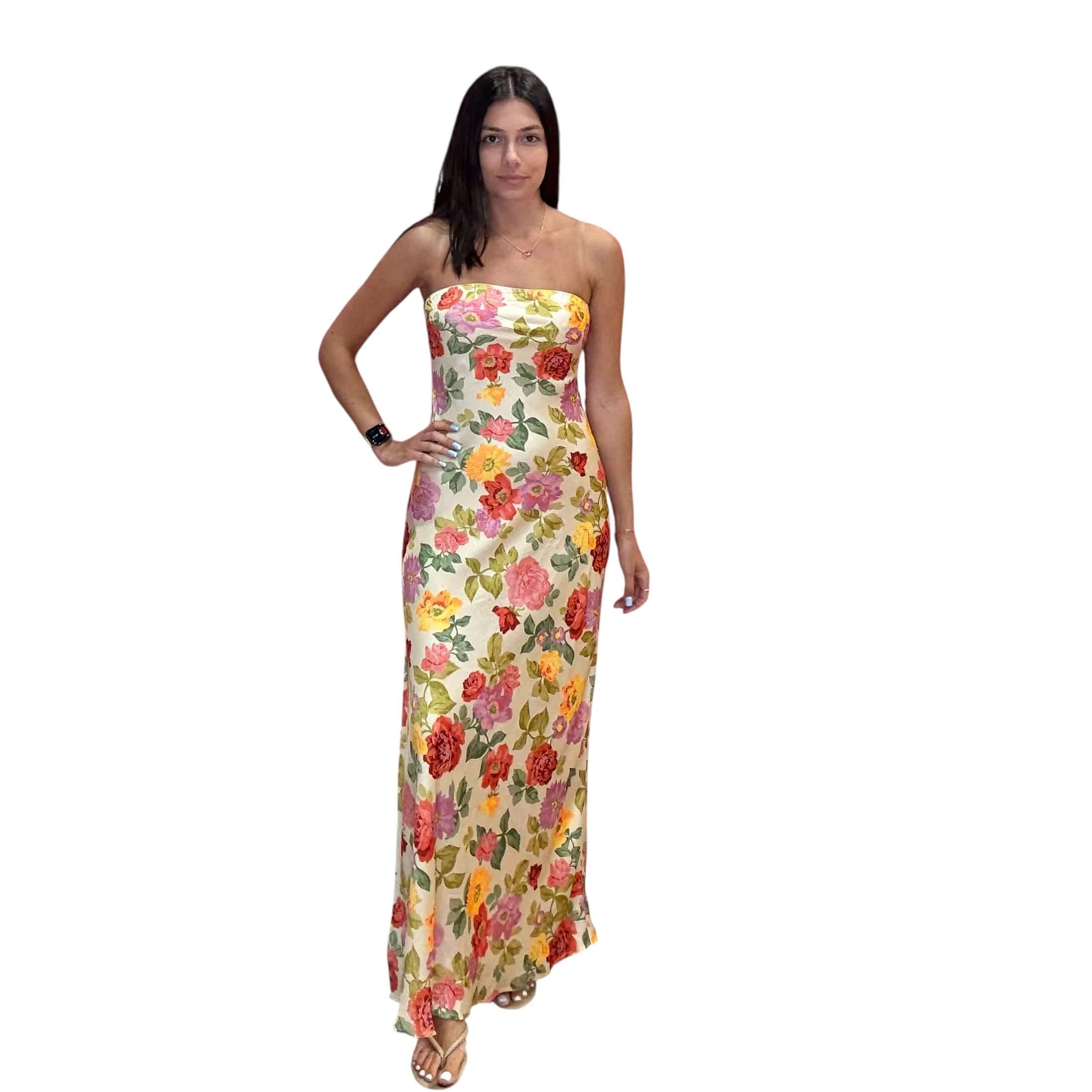 Bloom Affair Strapless Maxi Dress – Alicia DiMichele Boutique