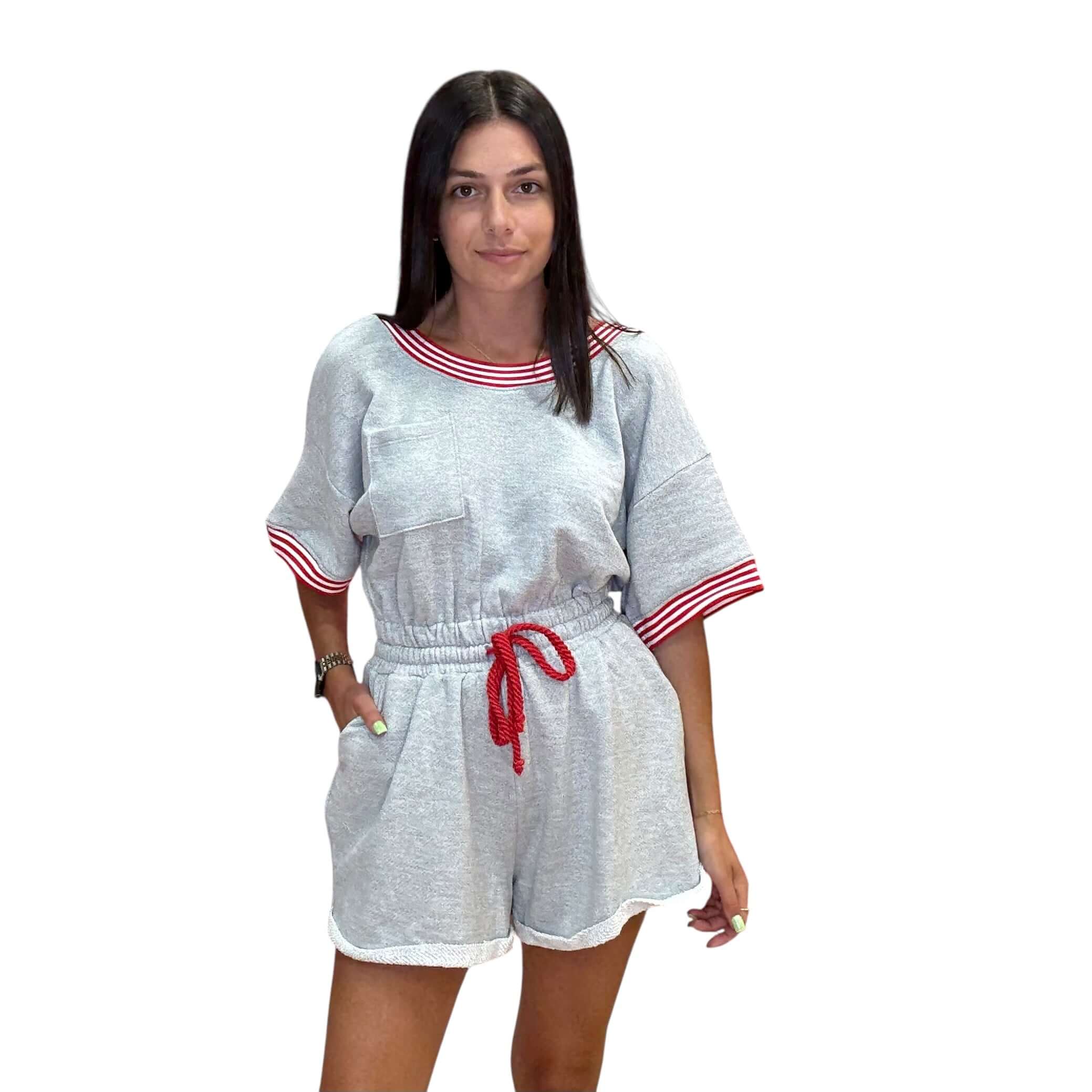 Heather Grey Terry Romper – Alicia DiMichele Boutique