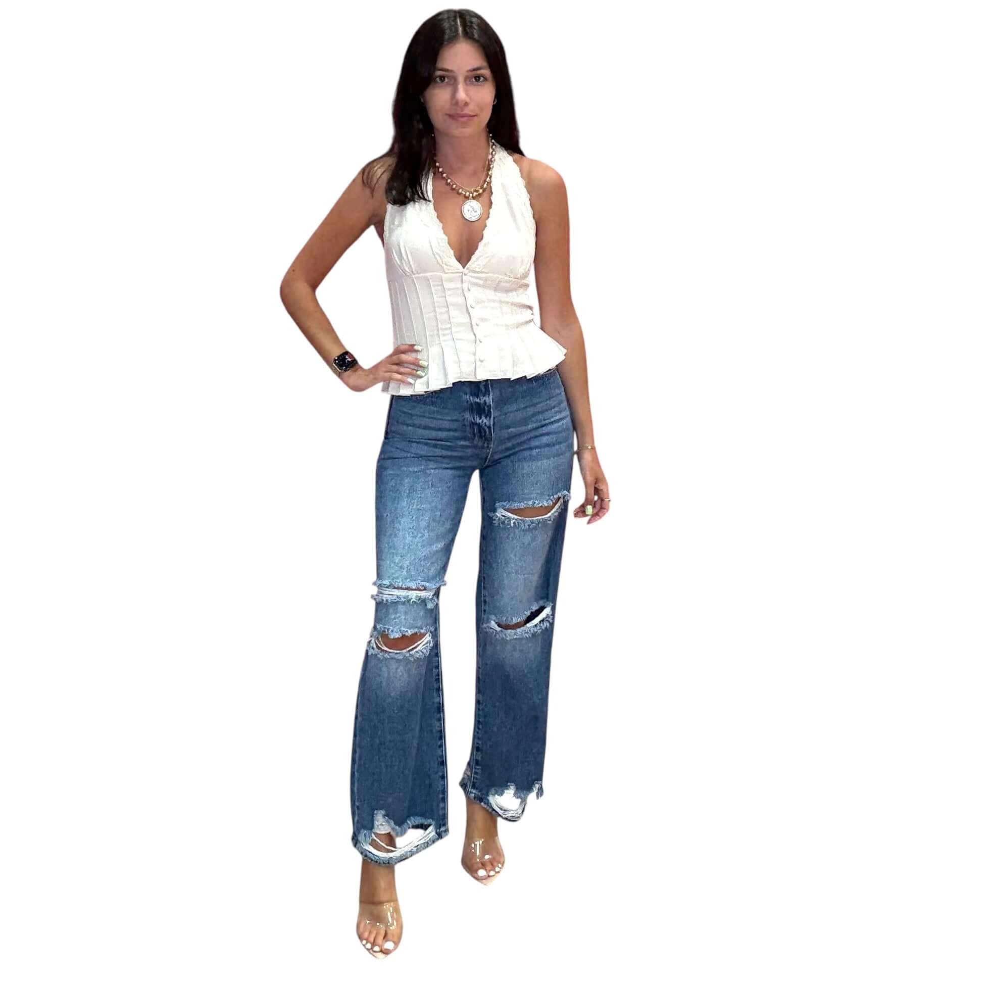 Champagne Chiffon Halter Top – Alicia DiMichele Boutique