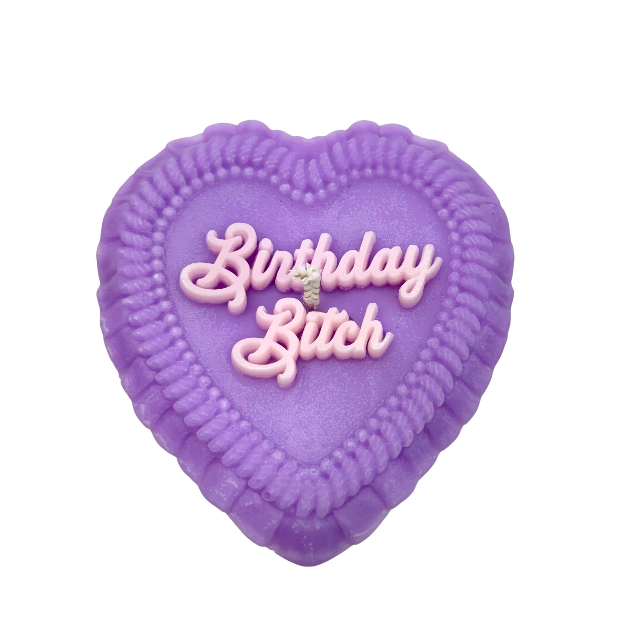 Birthday B*tch Heart Candle – Alicia DiMichele Boutique