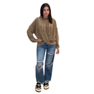 Twisted Hoodie – Chocolate – Alicia DiMichele Boutique