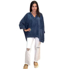 Effortless Mineral Washed Pullover - Navy – Alicia DiMichele Boutique