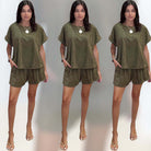 Luxe Suede Shorts Set - Olive – Alicia DiMichele Boutique