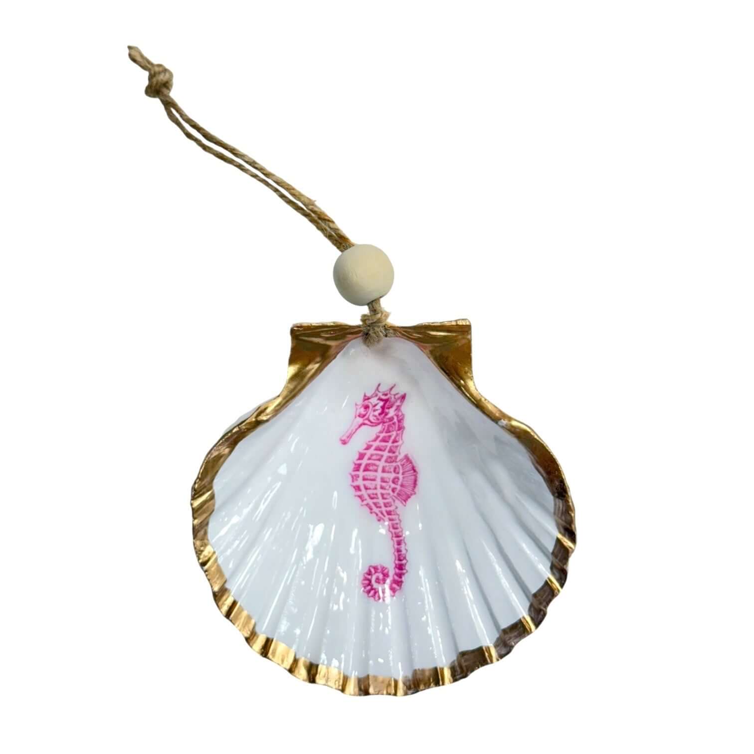 Pink Seahorse Shell Ornament – Alicia DiMichele Boutique