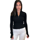 Black Half-Zip Top – Alicia DiMichele Boutique
